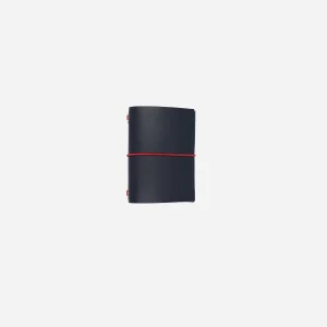 Buttero Leather Passport Size Notebook Cover Navy Blue
