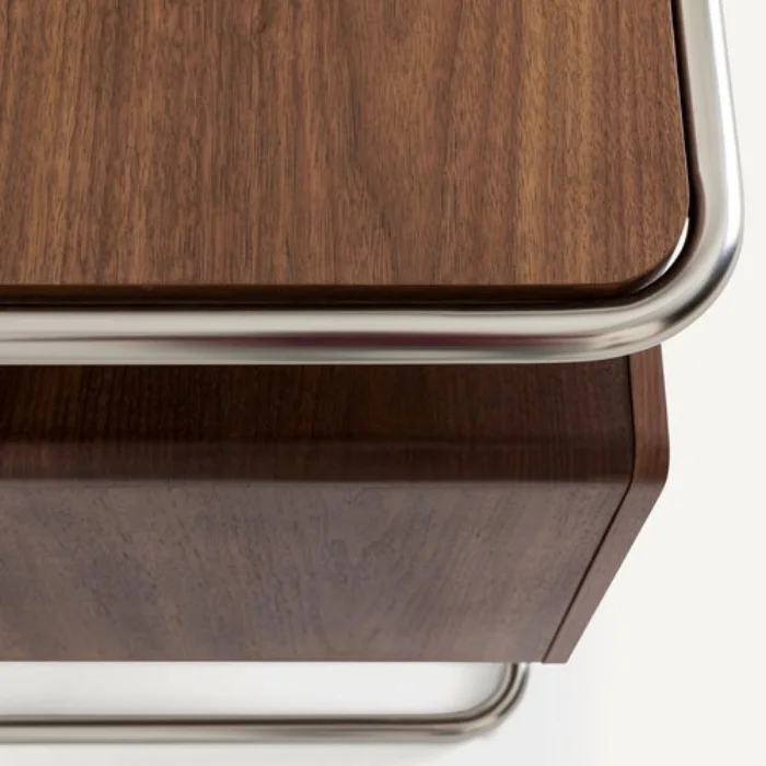 Thonet Walnut Chrome Desk - 6
