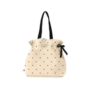 Polka Dot Drawstring Tote Bag