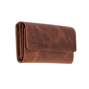Aura Saddle Heritage Genuine Leather Women's Wallet With Phone Compartment
