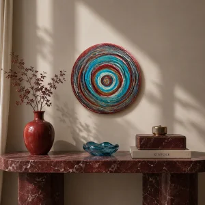 Bereket Hand-Painted Plaster Wall Art