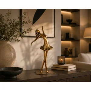 Piruet Gold/Black Decorative Sculpture