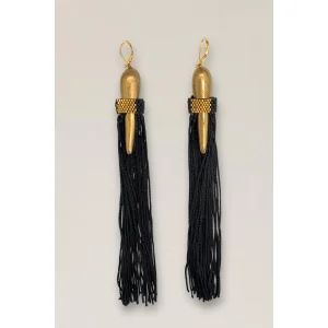 Signature Black Tassel Earrings