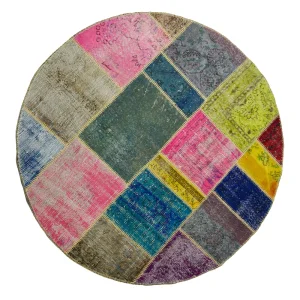 Patchwork Handmade Round Isparta Carpet