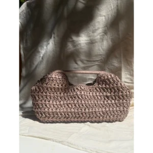 Handmade Knitted Beige Handbag