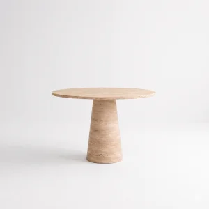 Travertine Natural Stone Round Dining Table