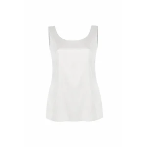 Silk White Camisole Top