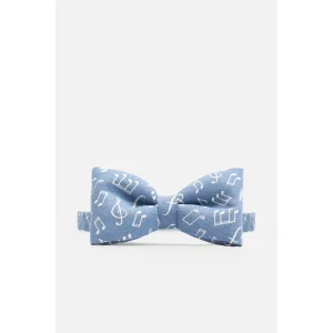Musical Note Pattern Blue Boy's Bowtie