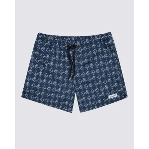 Capri Night Navy-Cream Swim Trunk