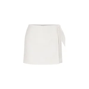Linen White Skort