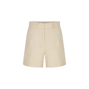 Cream Linen Shorts