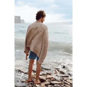 Kayora 100% Cotton Beach Towel 80x170 Cm Sand Beige - 4