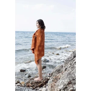 Solara 100% Cotton Beach Towel 80x170 Cm Orange Sun - 2