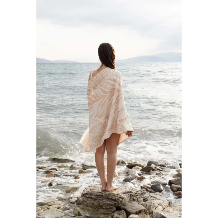 Verde 100% Cotton Beach Towel 80x170 Cm Milk - 3