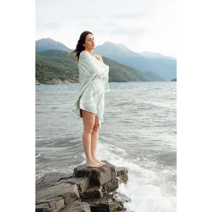 Verde 100% Cotton Beach Towel 80x170 Cm Serene Sky - 4