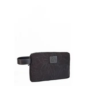 Black Canvas Pouch Handbag