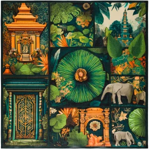 Emerald Temple %100 Pamuk Fular