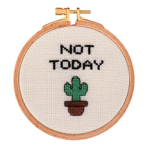 Not Today Kaneviçe Kasnak Pano