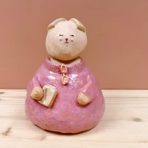 Peach The Cat Ceramic Cat Sculpture