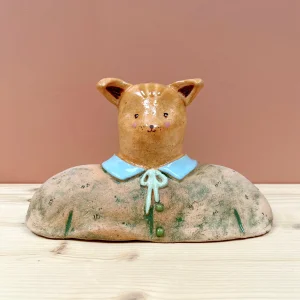 Penny The Cat Ceramic Sculpture