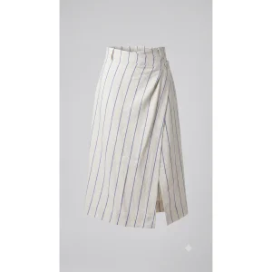 Elisa Linen Blend Blue Skirt