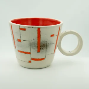 Handmade Geometric Stoneware Mug