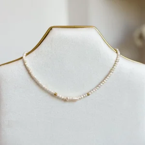 Minimal Seed Pearl Choker Necklace