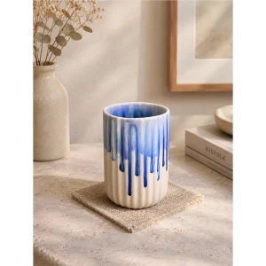 Ribbed Ceramic Mug