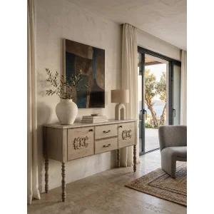 Salt Cream Console Table with 2 Doors