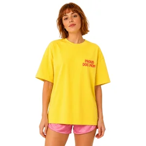 Proud Dog Mom Yellow Oversize T-Shirt