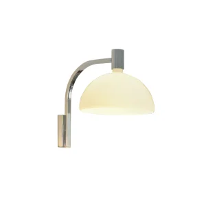 As3c Chrome White Glass Wall Lamp