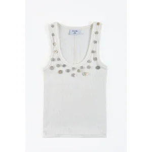 L'aube White Tank Top