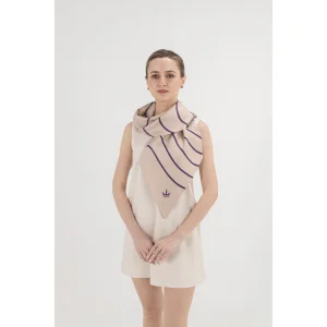 Horizon Twill Silk Scarf Pudra
