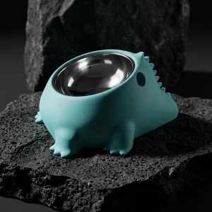 Dinobowl Blue Ergonomic Pet Bowl - 3