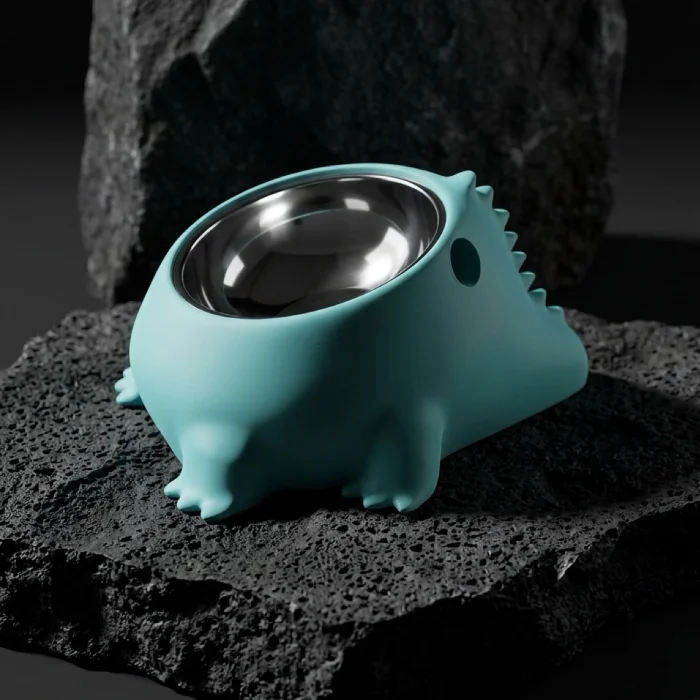 Dinobowl Blue Ergonomic Pet Bowl - 3