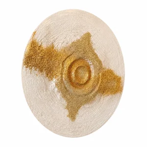 Handmade Gold Silver Relief Circle Wall Art