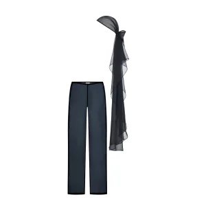 Leo Headscarf & Afterdark Black Pants Set