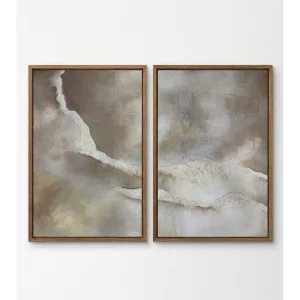 The Painted Path Duo Textured Mixed Media Painting