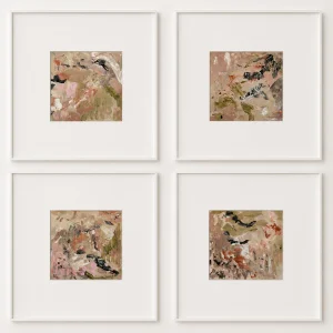 Earth Notes Abstract Acrylic Painting Set of 4