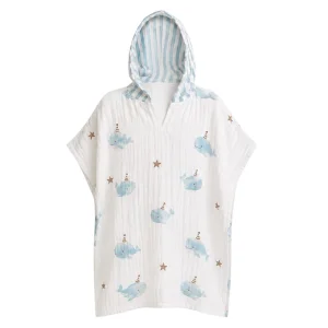 Asu Baby&kids Baby Whale Muslin Poncho
