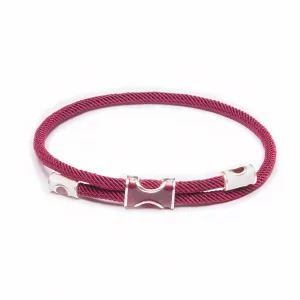 Gümüş Şans Bordo Bileklik