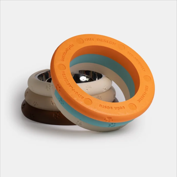 Donut Bowl Orange Pet Bowl - 2