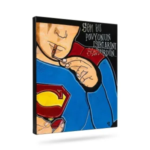 Pop Art Superman Canvas Painting