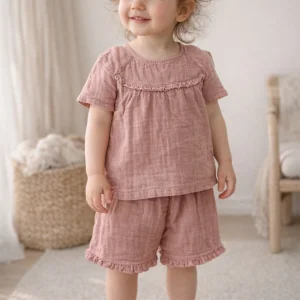 Cotton Muslin Pink Short Set