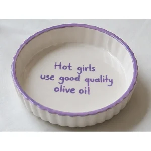 Hot Girls Use Good Quality Olive Oil Ceramic Plate