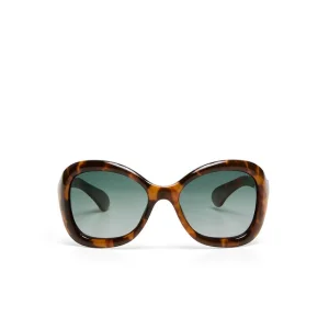 Okkia Club Procida Green Lens Polarized Sunglasses Classic Havana