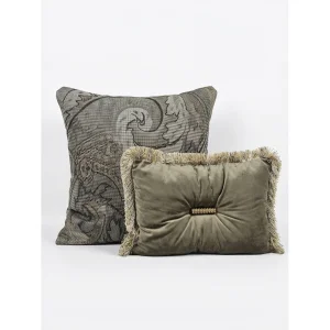 Verona Green Paisley Cushion Cover Set