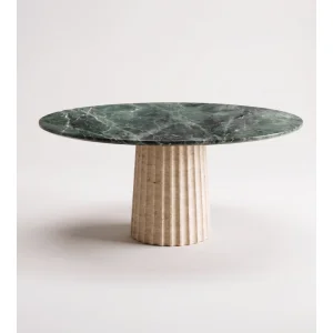 Veron Green Marble Travertine Dining Table