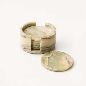 Natural Marble Coaster Set of 6