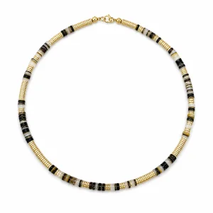 Golden Harmony Mother of Pearl & Hematite Necklace